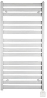 Sanicare Electrische Wifi Radiator Sanicare HVP Carini Moda 120x60 cm Mat Wit Met Thermostaat Wit Rechtsonder