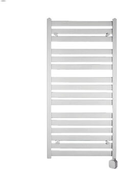 Sanicare Electrische Wifi Radiator Sanicare HVP Carini Moda 120x60 cm Mat Wit Met Thermostaat Zilver Rechtsonder