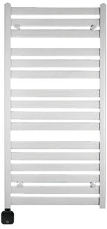 Sanicare Electrische Wifi Radiator Sanicare HVP Carini Moda 120x60 cm Mat Wit Met Thermostaat Zwart Linksonder