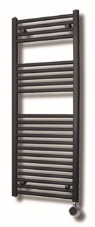 Sanicare elektrische design radiator 45x112cm chroom met thermostaat rechts chroom