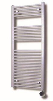 Sanicare elektrische design radiator 45x112cm wit met thermostaat rechts chroom