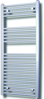 Sanicare elektrische design radiator 45x112cm zilvergrijs met thermostaat links chroom