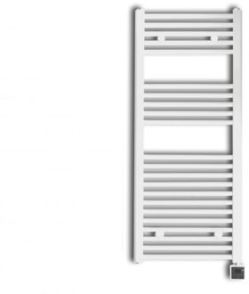 Sanicare elektrische design radiator 60x112cm wit met Bluetooth en thermostaat rechts chroom