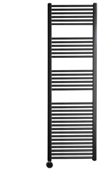 Sanicare elektrische design radiator 60x172cm gunmetal met thermostaat links chroom