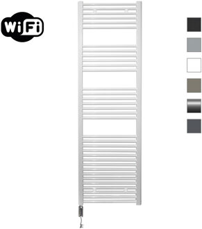 Sanicare elektrische design radiator 60x172cm wit met WiFi en thermostaat links chroom