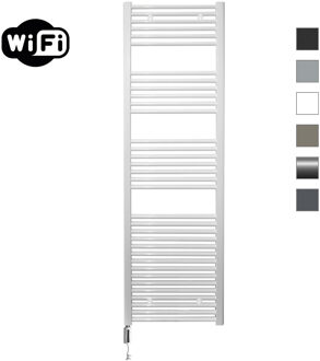 Sanicare elektrische design radiator 60x172cm wit met WiFi en thermostaat links wit