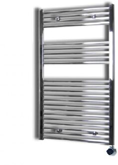 Sanicare Elektrische Design Radiator Sanicare Plug En Play 111,8 x 45 cm Chroom Thermostaat Chroom 435 Watt Sanicare