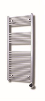 Sanicare Elektrische Design Radiator Sanicare Plug En Play 111,8 x 45 cm Zilver Grijs Thermostaat Chroom 596 Watt Sanicare