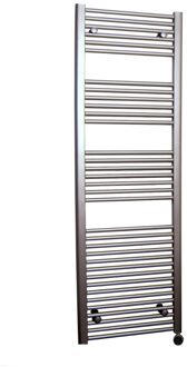 Sanicare Elektrische Design Radiator Sanicare Plug En Play 172 x 45 cm Inox Look Thermostaat Chroom 920 Watt Sanicare