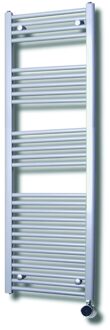 Sanicare Elektrische Design Radiator Sanicare Plug En Play 172 x 60 cm Zilver Grijs Thermostaat Zwart 1127 Watt Sanicare