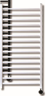 Sanicare Elektrische Design Radiator Sanicare Plug En Play Qubic 126.4 x 60 cm Chroom Thermostaat Chroom 565 Watt