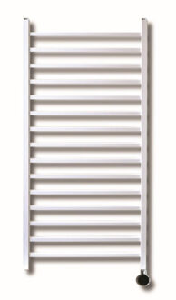 Sanicare Elektrische Design Radiator Sanicare Plug En Play Qubic 126.4 x 60 cm Wit Thermostaat Chroom 773 Watt