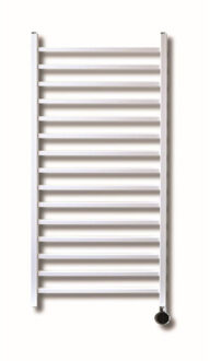 Sanicare Elektrische Design Radiator Sanicare Plug En Play Qubic 126.4 x 60 cm Wit Thermostaat Zwart 773 Watt