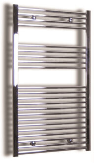 Sanicare Elektrische Design Radiator Sanicare Plug & Play 111,8x45 cm Chroom 596 Watt Met Chroom Thermostaat Links