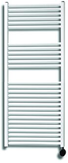 Sanicare Elektrische Design Radiator Sanicare Plug & Play 111,8x45 cm Wit 596 Watt Met Chroom Thermostaat Links Sanicare