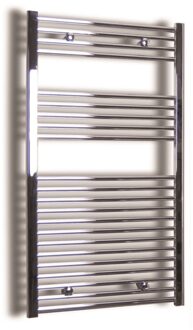 Sanicare Elektrische Design Radiator Sanicare Plug & Play 111,8x60 cm Chroom 730 Watt Met Chroom Thermostaat Links