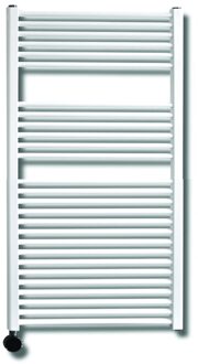 Sanicare Elektrische Design Radiator Sanicare Plug & Play 111,8x60 cm Wit 730 Watt Met Zwarte Thermostaat Links Sanicare