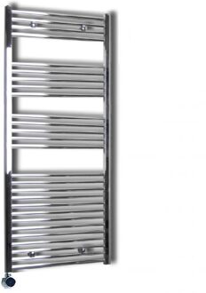 Sanicare Elektrische Design Radiator Sanicare Plug & Play 172x45 cm Chroom 920 Watt Met Chroom Thermostaat Links Sanicare