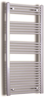 Sanicare Elektrische Design Radiator Sanicare Plug & Play 172x45 cm Inox Look 920 Watt Met Chroom Thermostaat Links