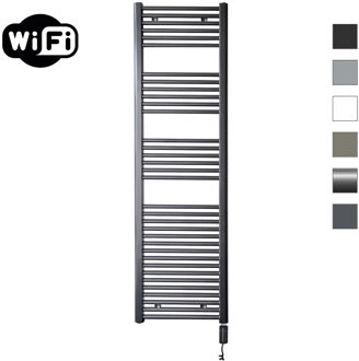 Sanicare Elektrische Radiator Sanicare HWV Met Wifi 172x45 cm Gunmetal 920W Met Thermostaat Zwart Rechtsonder