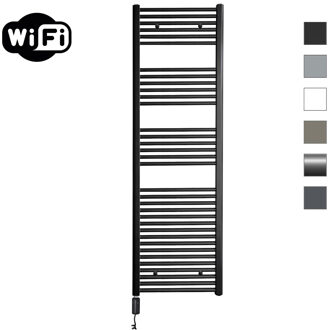 Sanicare Elektrische Radiator Sanicare HWV Met Wifi 172x45 cm Mat Zwart 920W Met Thermostaat Zwart Linksonder