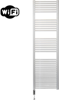 Sanicare Elektrische Radiator Sanicare HWV Met Wifi 172x45 cm Wit 920W Met Thermostaat Chroom Linksonder