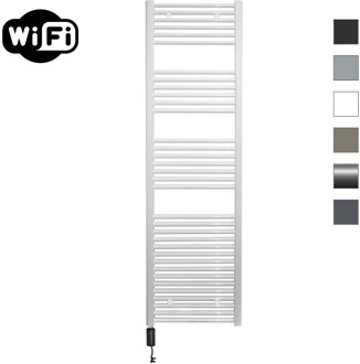 Sanicare Elektrische Radiator Sanicare HWV Met Wifi 172x45 cm Wit 920W Met Thermostaat Zwart Linksonder Sanicare