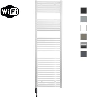 Sanicare Elektrische Radiator Sanicare HWV Met Wifi 172x60 cm Wit 1127W Met Thermostaat Zwart Linksonder