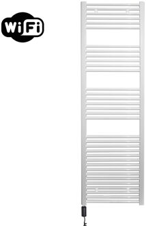 Sanicare Elektrische Radiator Sanicare HWV Met Wifi 172x60 cm Wit 1127W Met Thermostaat Zwart Linksonder