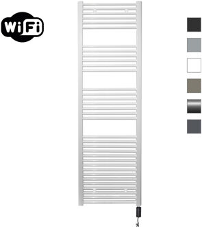 Sanicare Elektrische Radiator Sanicare HWV Met Wifi 172x60 cm Wit 1127W Met Thermostaat Zwart Rechtsonder Sanicare