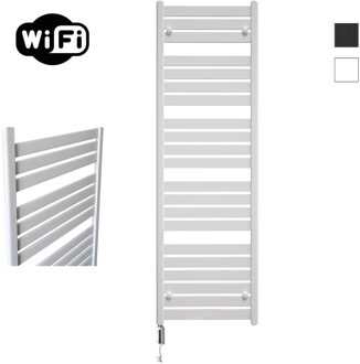 Sanicare Elektrische Radiator Sanicare HWV - Moda Met Wifi 160x60 cm Mat Wit 1159W Met Thermostaat Wit Linksonder Sanicare