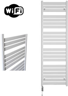 Sanicare Elektrische Radiator Sanicare HWV - Moda Met Wifi 160x60 cm Mat Wit 1159W Met Thermostaat Wit Linksonder