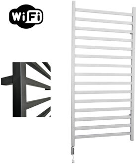 Sanicare Elektrische Radiator Sanicare HWV - Qubic Met Wifi 126,4x60 cm Wit 773W Met Thermostaat Wit Rechtsonder