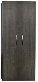 Sanicare Kolomkast Sanicare Q1/Q12/Q17 2-Deurs Soft-Closing Chromen Greep 160x67x32 cm Truffel