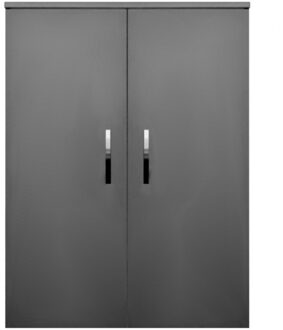 Sanicare Kolomkast Sanicare Q1/Q12/Q17 2-Deurs Soft-Closing Chromen Greep 90x67x32 cm Truffel