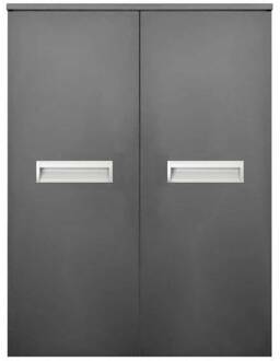 Sanicare Kolomkast Sanicare Q2/Q3/Q8 2-Deurs Soft-Closing Alu Greep 90x67x32 cm Grey-Wood Sanicare