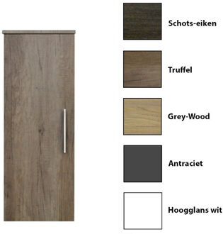 Sanicare Kolomkast Sanicare Q4/Q15 1 Soft-Closing Deur 90x33,5x32 cm Grey-Wood Eiken
