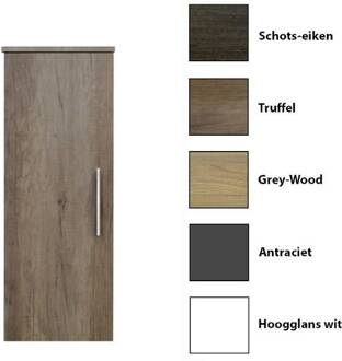 Sanicare Kolomkast Sanicare Q4/Q15 1 Soft-Closing Deur 90x33,5x32 cm Schots-Eiken Bruin