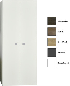 Sanicare Kolomkast Sanicare Q5 2 Soft-Close Deuren 160 cm Grey-Wood Eiken