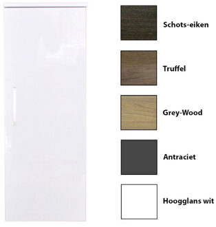 Sanicare Kolomkast Sanicare Q6/Q14 Soft-Close Deur Chromen Greep 90x33,5x32 cm Grey-Wood Eiken
