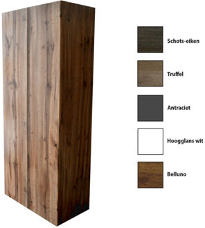 Sanicare Kolomkast Sanicare Q7 2-Deurs Soft-Closing Greeploos 160x67x32 cm Belluno Belluno-Eiken
