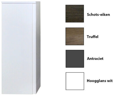 Sanicare Kolomkast Sanicare Q7 Soft-Close Deur Greeploos 90x33,5x32 cm Antraciet