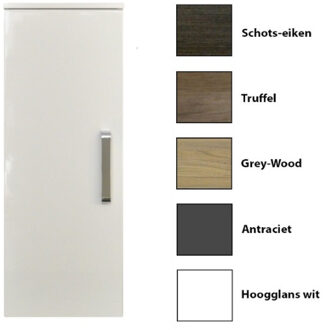 Sanicare Kolomkast Sanicare Q9/Q10/Q11 Soft-Close Deur Chromen Greep 90x33,5x32 cm Schots-Eiken Zwart