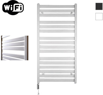 Sanicare Moda elektrische radiator 60x120cm wit mat met WiFi en thermostaat links wit