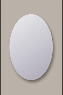 Sanicare Q-mirrors spiegel 80x120x2.5cm Ovaal glas SO.12080 zilver