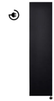 Sanicare Radiator Sanicare Denso 180 x 40 cm. Mat Zwart Met Thermostaat Chroom Rechtsonder