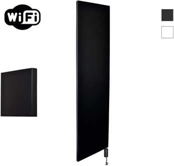 Sanicare Radiator Sanicare Denso Met WiFi 180 x 40 cm Mat Zwart Met Thermostaat Zwart Rechtsonder