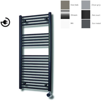 Sanicare Radiator Sanicare Paxton Elektrisch 111,8 x 45 cm Gunmetal Thermostaat Chroom Linksonder Sanicare