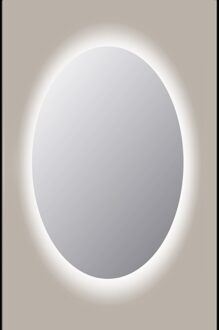 Sanicare Spiegel Ovaal Sanicare Q-Mirrors 100x70 cm PP Geslepen LED Cold White Met Sensor Sanicare