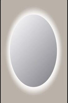 Sanicare Spiegel Ovaal Sanicare Q-Mirrors 100x70 cm PP Geslepen LED Cold White Zonder Sensor